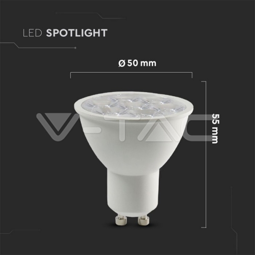 LED Spotlight SAMSUNG Chip GU10 6W Ripple Plastic Lens Cover 10° 4000K - 7