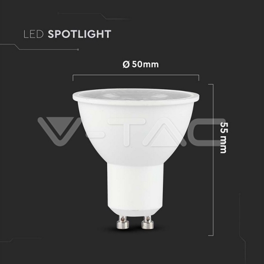 Dicróica LED SAMSUNG Chip GU10 7.5W 110° Lentes 6500K - 5