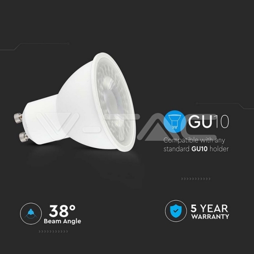 Dicróica LED SAMSUNG Chip GU10 7.5W 38° Lentes 3000K - 4