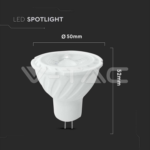 Dicróica LED SAMSUNG Chip GU5.3 6W MR16 Plástic 110° 6500K - 5