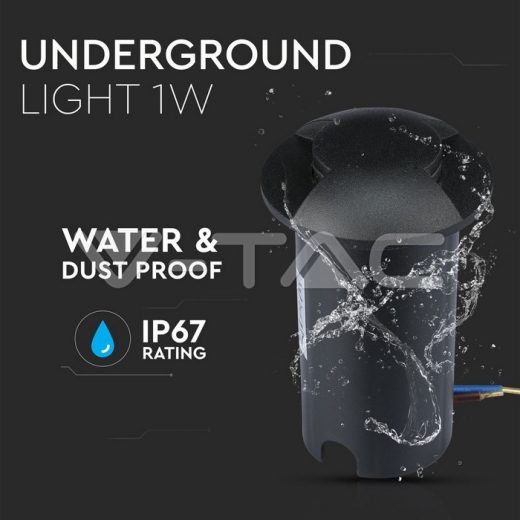 1W LED Steplight Black 2 Way 6500K - 3