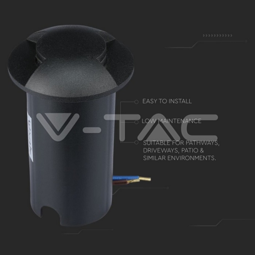 1W LED Steplight Black 2 Way 6500K - 6