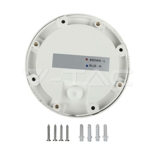 Baliza Pared Luz Indirecta LED 2W Cuerpo Blanco Redondo 4000K - 5