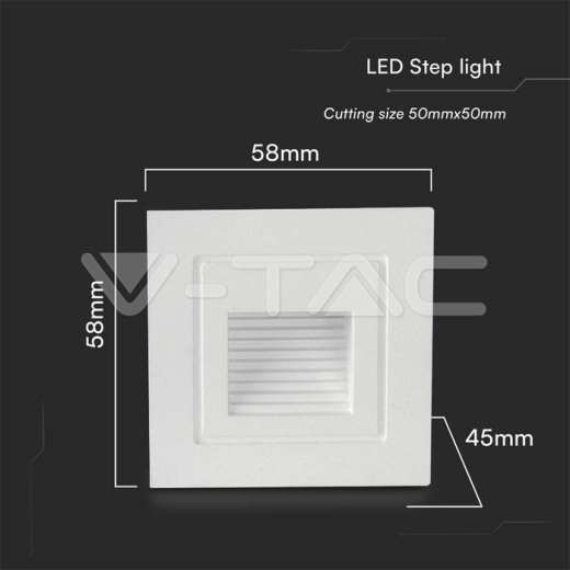 Foco de Paso LED 3W Cuerpo Blanco 3000K - 5