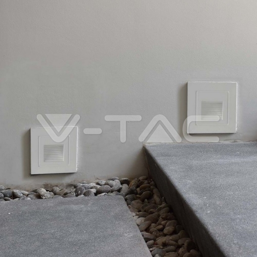 Foco de Paso LED 3W Cuerpo Blanco 3000K - 6