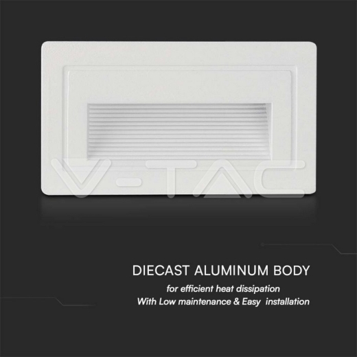 Foco de Paso LED 3W Cuerpo Blanco 3000K - 3