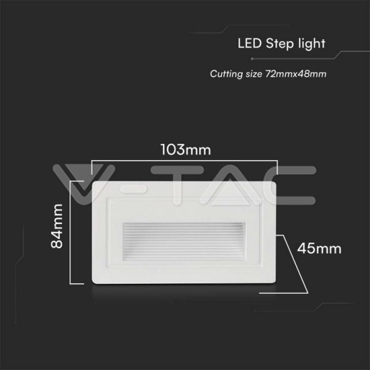 Foco de Paso LED 3W Cuerpo Blanco 3000K - 5