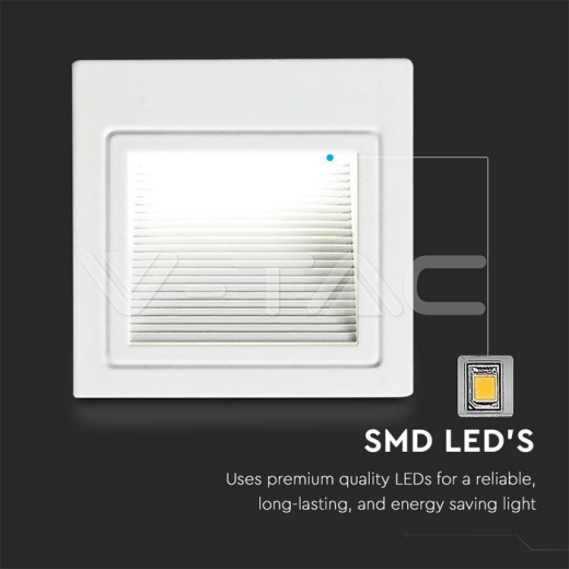 Foco de Paso LED 3W Cuerpo Blanco 4000K IP20 - 2