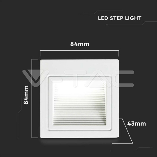 Foco de Paso LED 3W Cuerpo Blanco 4000K IP20 - 4