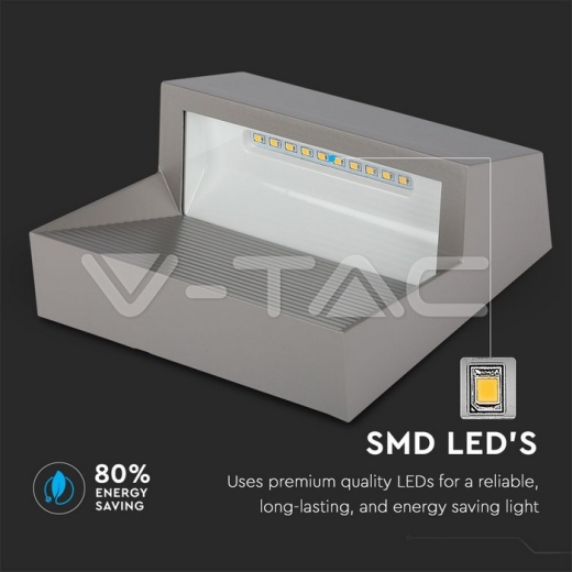3W LED Steplight Grey Body Square Warm White - 6