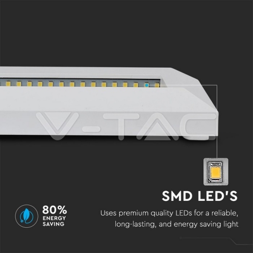 3W LED Steplight White Body Rectangle Warm White - 5