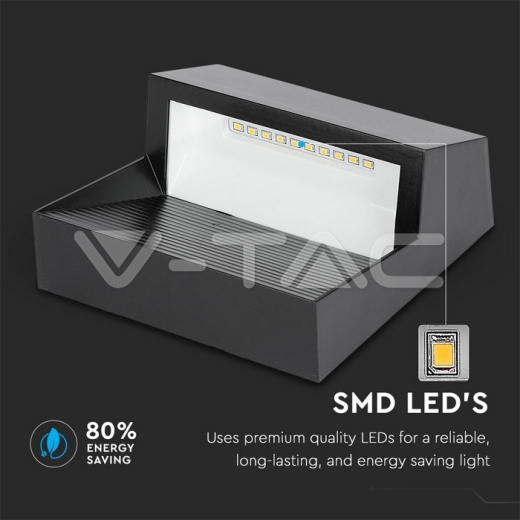 3W LED Steplight Black Body Square Natural White - 5
