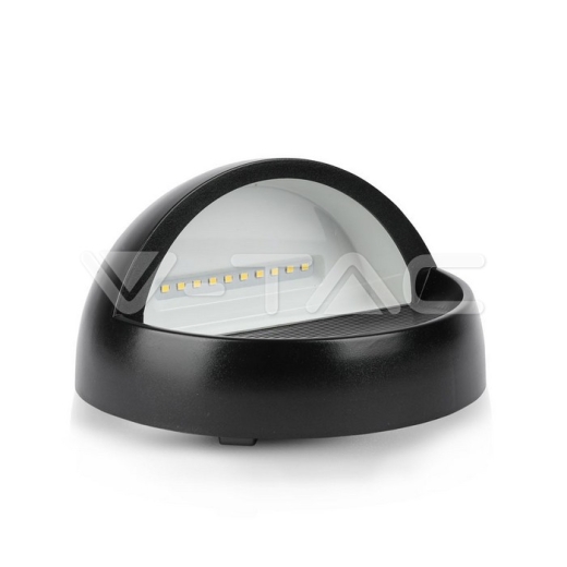 Luz LED para peldaño 3W cuerpo negro redondo blanco cálido - 2