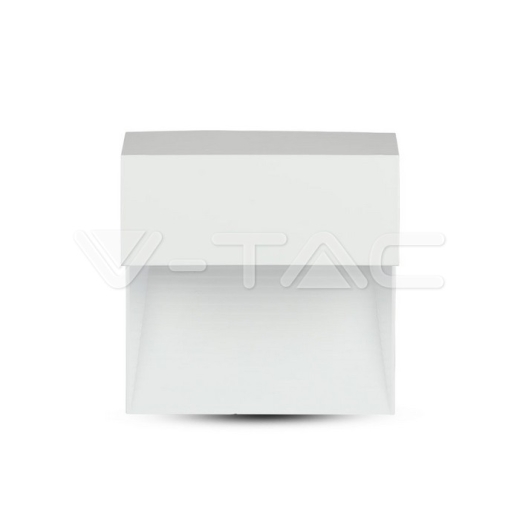 Luz LED para peldaño 3W cuerpo blanco cuadrado blanco cálido - 3