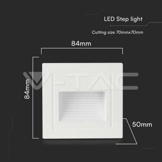5W LED Step Light White Body 3000K - 5