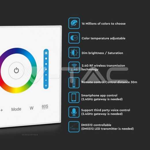 Controlador Táctil de pared 3 en 1 - 5