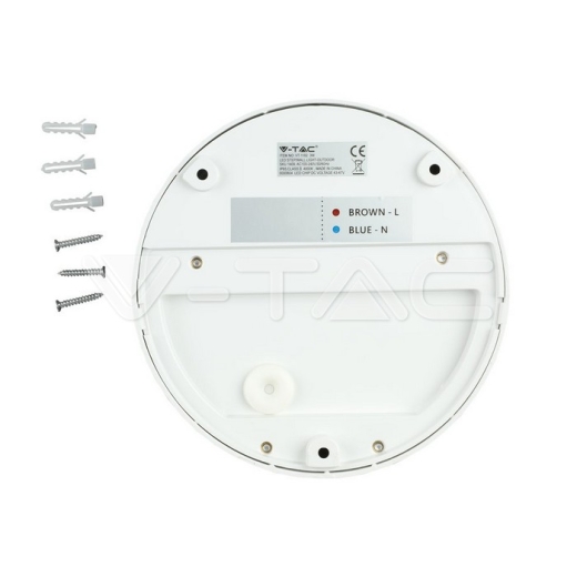Luz LED para peldaño 3W cuerpo blanco redondo blanco cálido - 4