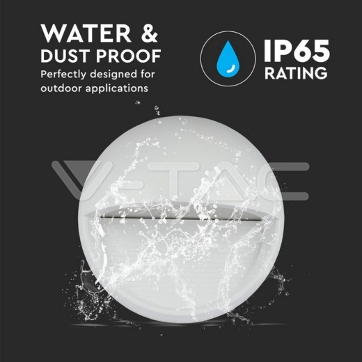 Luz LED para peldaño 3W cuerpo blanco redondo blanco cálido - 7