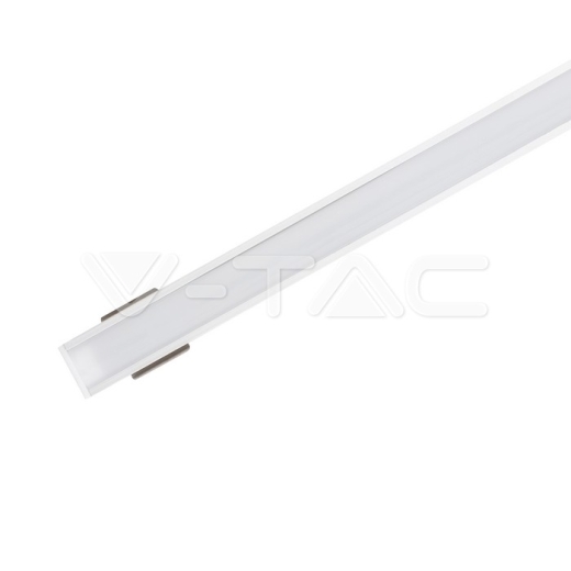 Kit de montaje para tiras de LED de aluminio con difusor opaco 2000 x 17.4 x 12.1mm - 1