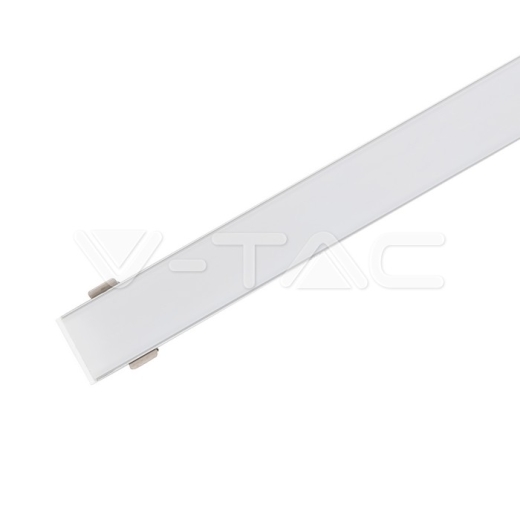 Kit de montaje para tiras de LED de aluminio con difusor opaco 2000 x 23.5 x 10mm - 1