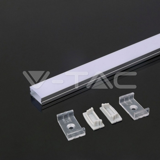 Kit de montaje para tiras de LED de aluminio con difusor opaco 2000 x 23.5 x 10mm - 3
