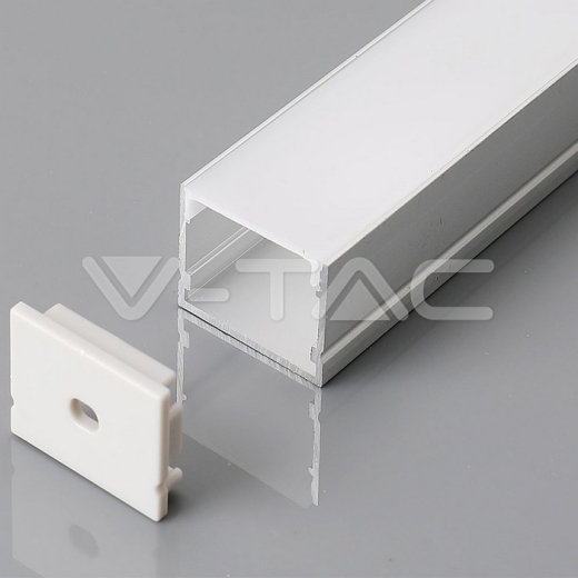 LED Strip Mounting Kit With Diffuser Aluminum 2000 x 30 x 20mm Milky - 3