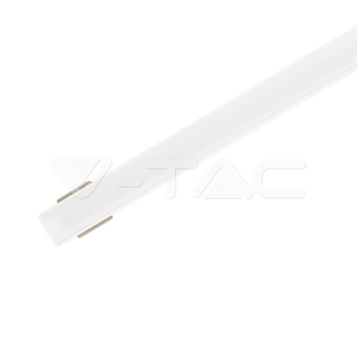 Kit de montaje para tiras de LED de aluminio con difusor blanco 2000 x 17.4 x 7mm - 1