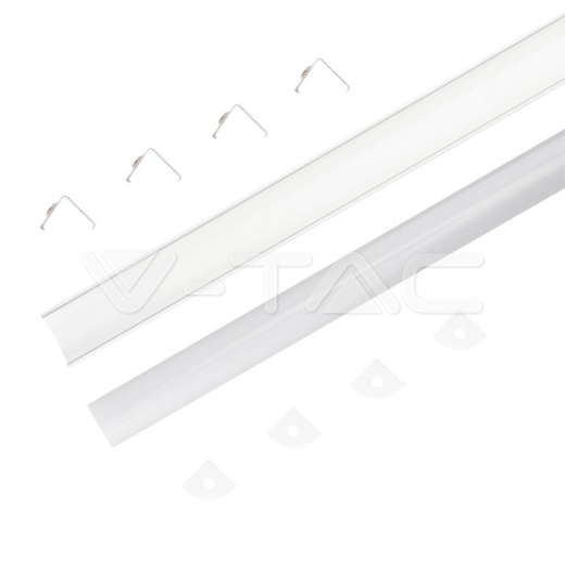 Kit de montaje para tiras de LED de aluminio con difusor blanco 2000 x 15.8 x 15.8mm - 2