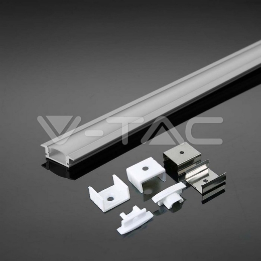 Kit de montaje para tiras de LED de aluminio con difusor blanco 2000 x 24.7 x 7mm - 3