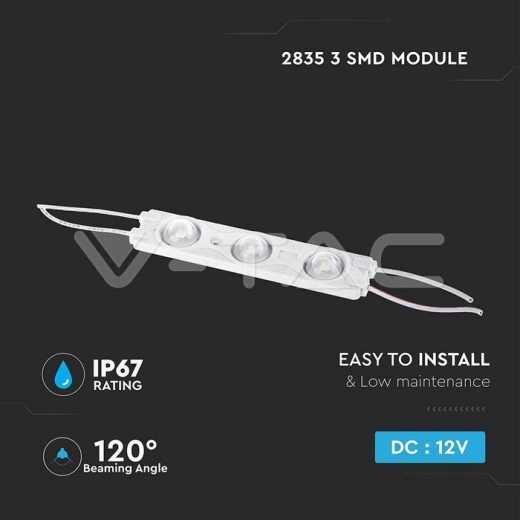 LED Module 1.5W 3LED SMD2835 Azul IP67 - 2