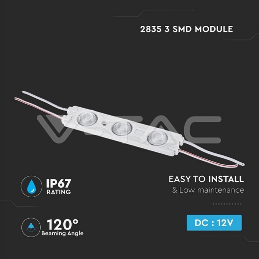 LED Module 1.5W 3LED SMD2835 Rojo IP67 - 2
