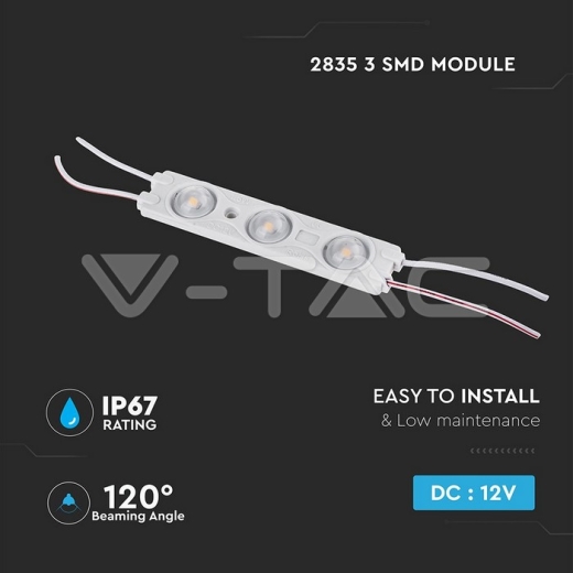 LED Module 1.5W 3LED SMD2835 Blanco Cálido IP67 - 2