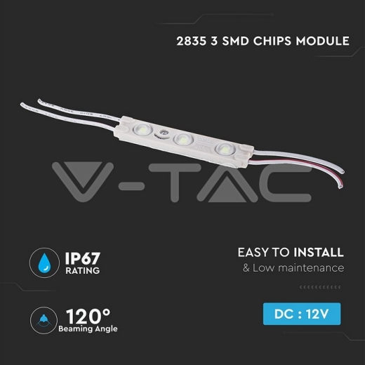 LED Module 3SMD Chips SMD2835 Verde IP67 - 2
