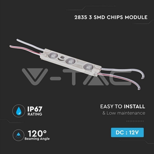 LED Module 3SMD Chips SMD2835 Blanco frio IP67 - 2