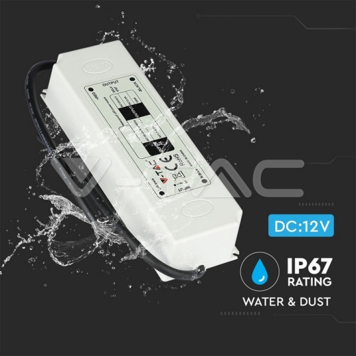 LED Plastic Slim Power Supply 150W 12V IP67 - 5