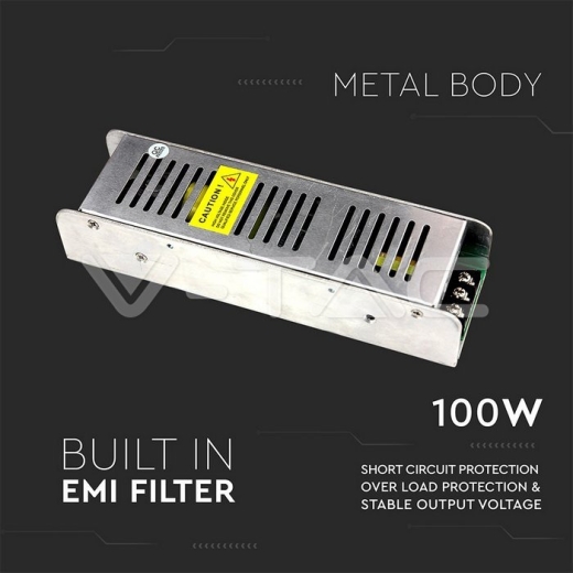 LED Power Supply 100W Dimmable 12V 8.5A IP20 - 3