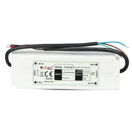 LED Plastic Slim Power Supply 150W IP67 12V - 2