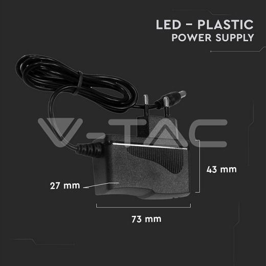 Fuente de alimentación LED- 18W 12V 1.5A Plástico IP44 - 4