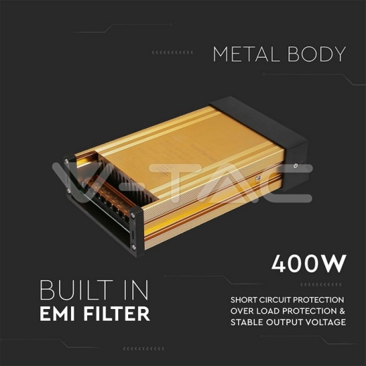 Fuente de alimentación LED- 400W 12V IP45 Metal Impermeable - 2