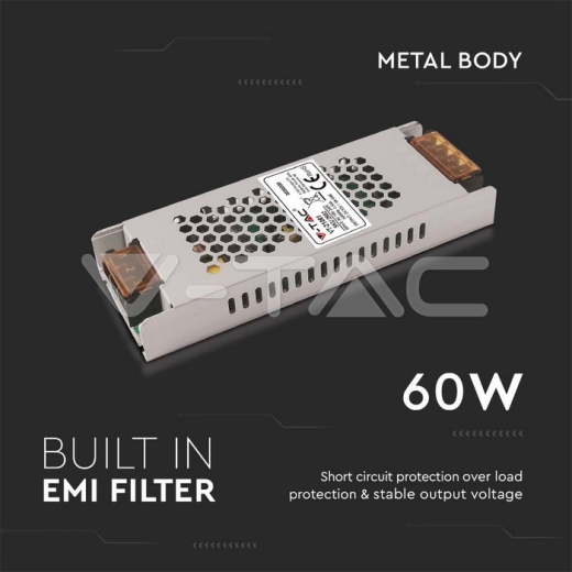 Fuente de alimentación 60W 12V 5A IP20 - 3