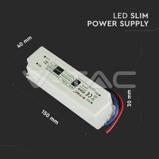 Fuente de alimentación LED 30W 12V IP67 Plástico Slim - 6