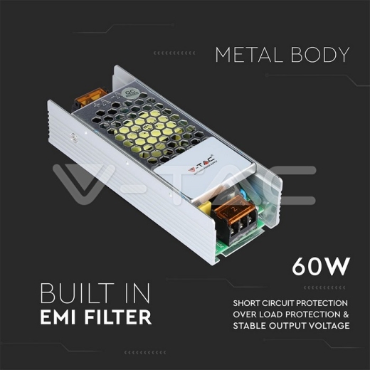 Fuente de alimentación Slim 60W 24V 2.5A IP20 - 6
