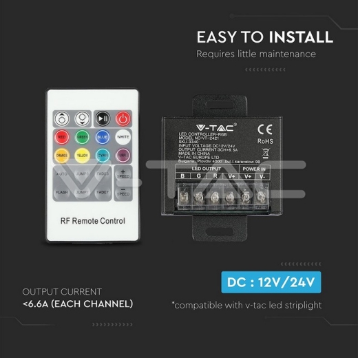 Mini controlador LED RGB 20 butones RF Control remoto - 3