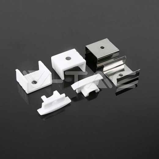 LED Strip Mounting Kit With Diffuser Aluminum 2000* 24.7*7mm Milky - 2