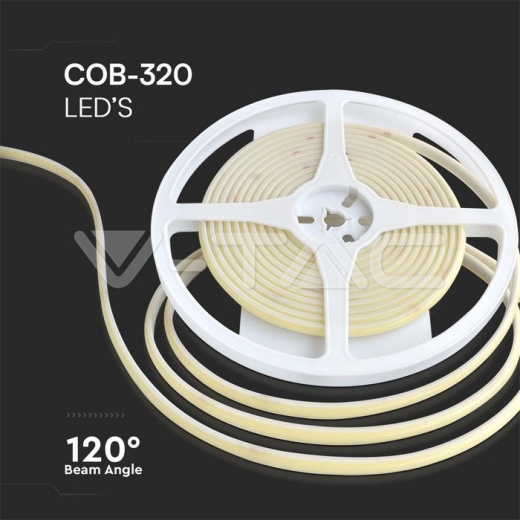 LED COB Strip 320 LED 10W/m. 3000K IP67 24V - 2