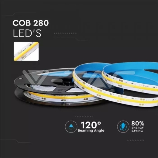 LED COB Tira Set IP20 24V 4000K 280 LEDs 10W/m /2653 + 3264/ - 5