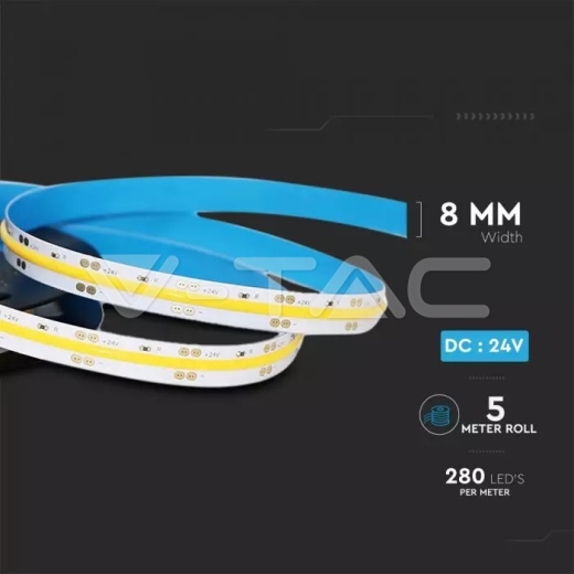 LED COB Strip Light Set IP20 24V 3000K 280 LEDs 10W/m /2652 + 3264/ - 7
