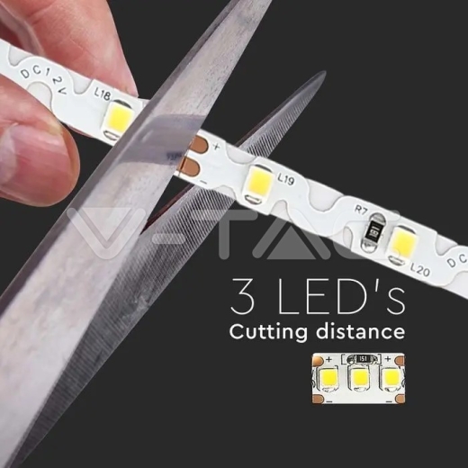 Tira LED 2835 60 LEDs 12V IP20 6500K - 7