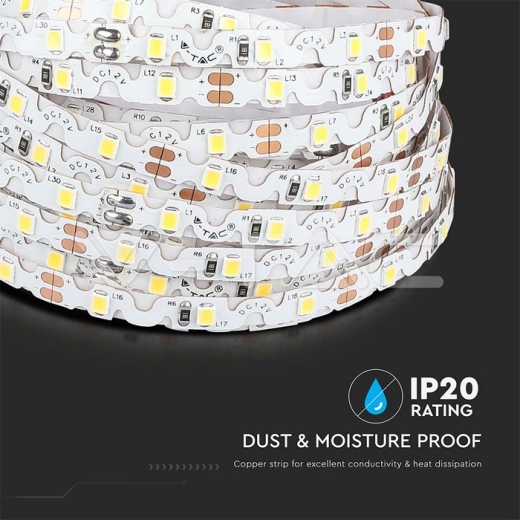 Tira LED 2835 60 LED 12V IP20 3000K - 6