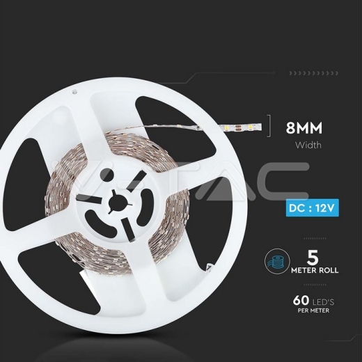 Tira LED 2835 60 LED 12V IP20 3000K - 9